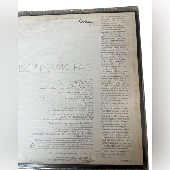 RARE ISAAC HAYES - IN THE BEGINNING LP 1972 SOUL MUSIC VINYL RECORD - Picture 4 of 6